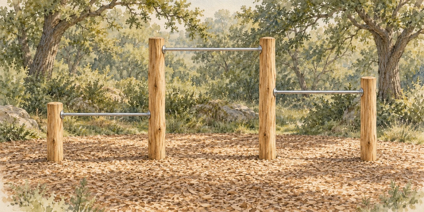 Les barres de suspension — illustration d’intention