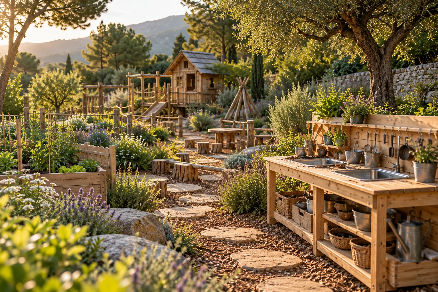 Visuel d'intention : Espaces de jeux naturels