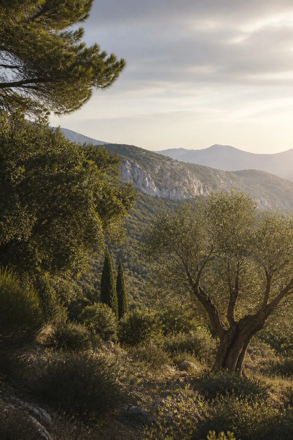 Paysage méditerranéen de Provence-Alpes-Côte d’Azur dans les couleurs naturelles d’Orizon